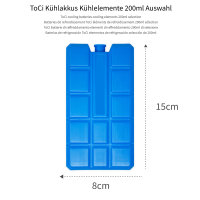 Kühlakku 200ml Kühlakkus Kühl Akku Pack Kühlelemente für Kühlbox und Kühltasche