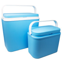 Kühlboxen Set | passive Kühl Box 10 und 24 Liter | Camping Kühltaschen mit Akkus