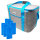 36 Liter große Kühltasche Kühlbox Isoliertasche Grau mit 6er-Set 200ml Kühlakkus