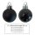 Weihnachtskugeln 12 x Schwarz Ø 6 cm Christbaumkugeln Deko-Kugeln Baumschmuck