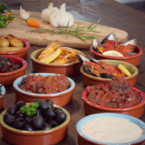 Tapas Schalen Braun 15cm: 4er Set