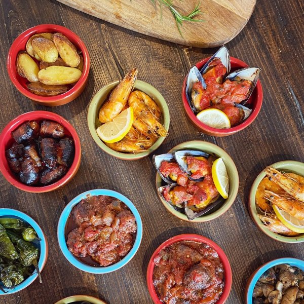 Tapas Schalen Braun 15cm: 4er Set